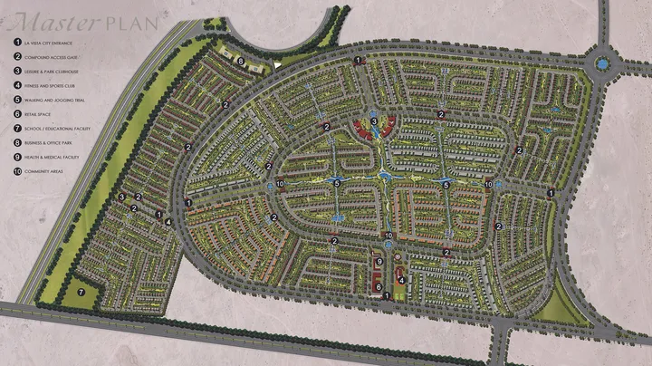 La Vista City master plan and its internal streets