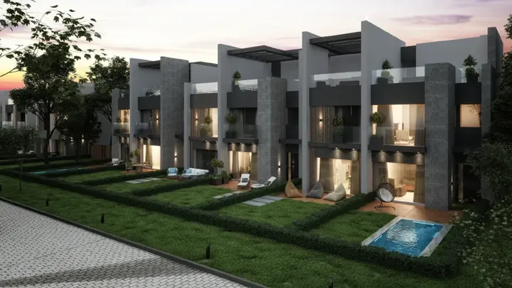 Rare homes with glazed terraces and private gardens