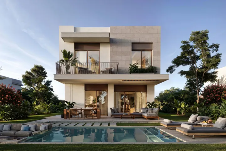 385 m² villa on a 605 m² plot with an 84 m² roof for sale in Karmell SODIC