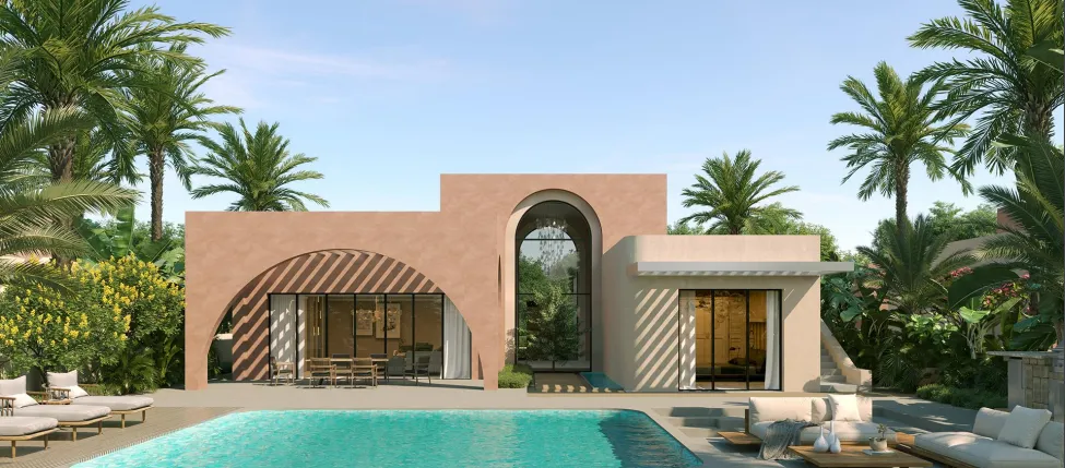 4-bedroom 310 m² villa with a direct lagoon view for sale in Ogami SODIC
