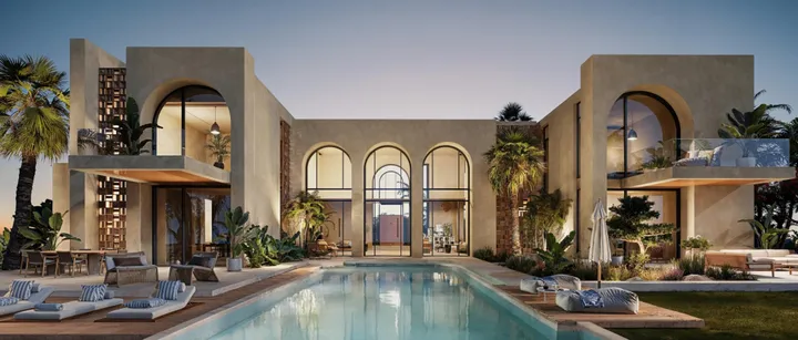 4-bedroom 310 m² villa with a direct lagoon view for sale in Ogami SODIC