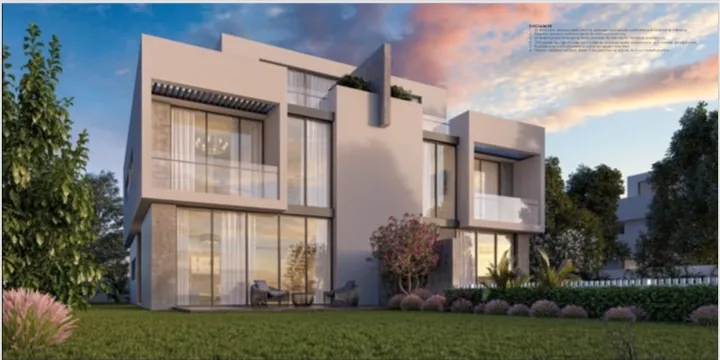 313 m² twin house with a 90 m² roof on a 310 m² plot for sale in The City of Odyssia