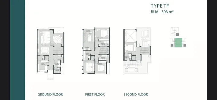 303 m² townhouse on a 232 m² plot with nanny's room for sale in The Ridge
