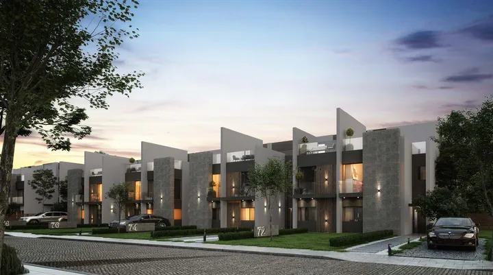 169 m² corner townhouse with a 180 m² garden and roof for sale in Rare