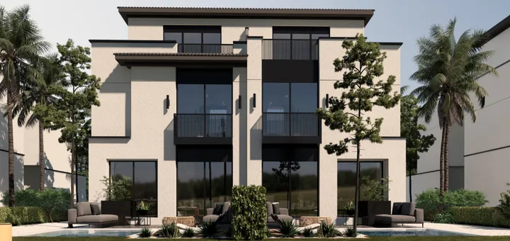 Semi-finished twin house, 190 m² built on 241 m² of land, for sale in At East