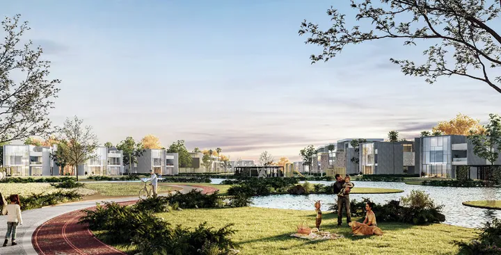 175 m² townhouse in the Town Villa phase on a 266 m² plot for sale in Gaia