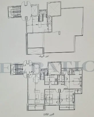 مخطط بنتهاوس 185 م² مع روف 127 م² للبيع في الباتيو كاسا