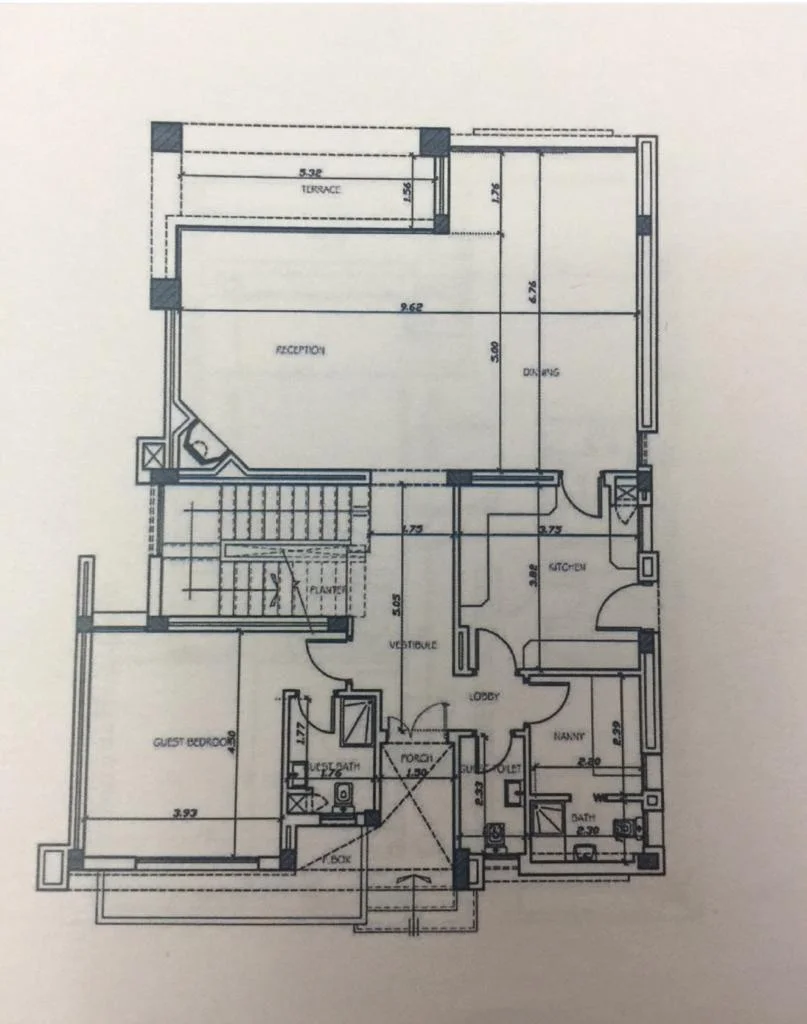 Floor plan of North-facing 470 m² villa on a 620 m² plot for sale in Palm Hills Golf Extension