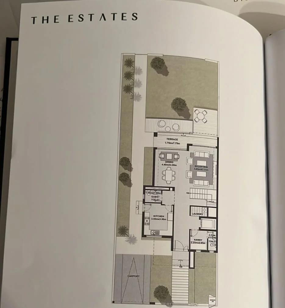 Floor plan of 296 m² twin house on a 404 m² plot for sale in The Estates SODIC