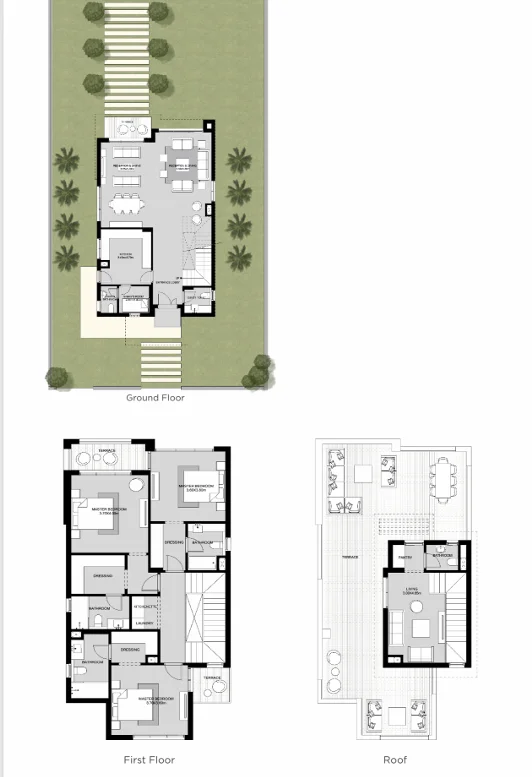 Floor plan of 245 m² villa on a 406 m² plot for sale in The Estates SODIC