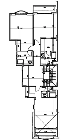 Floor plan of 299 m² 4-bedroom twin house on a 331 m² plot for sale in El Patio 5 East