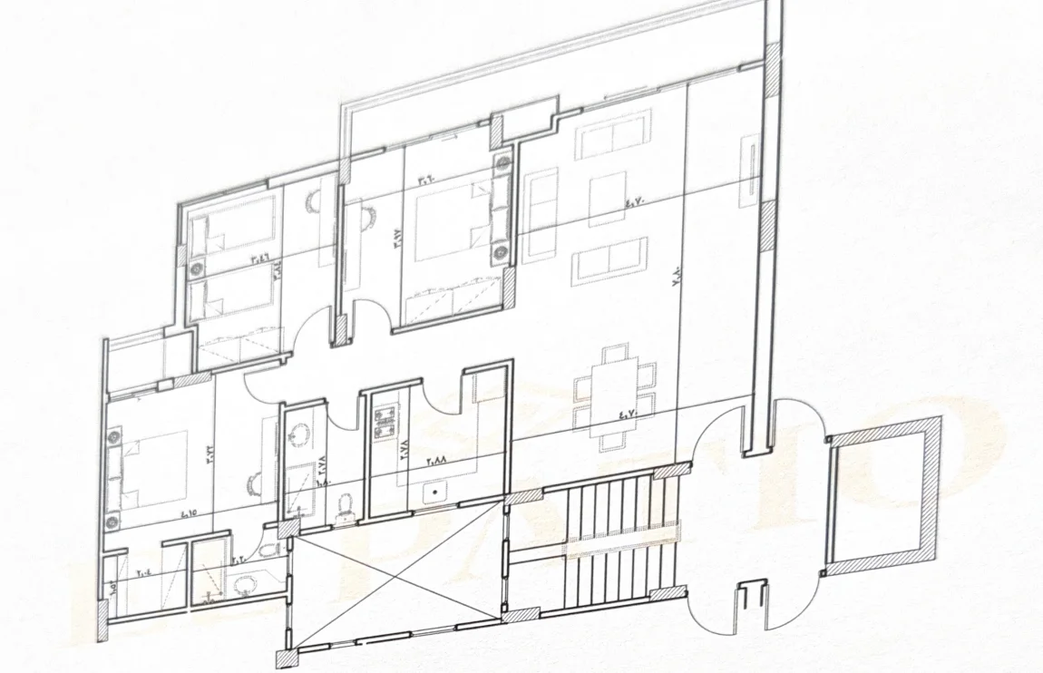 Floor plan of Fully finished 164 m² 2-bedroom apartment, ready to deliver, for sale in El Patio Oro