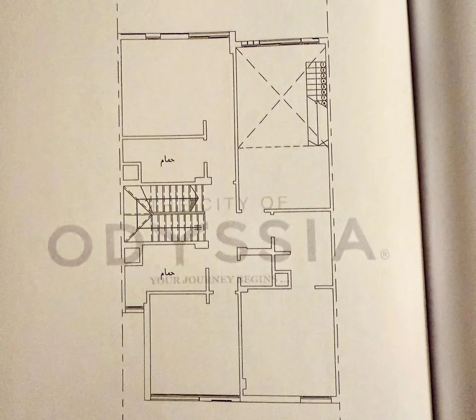 Floor plan of 303 m² townhouse on a 335 m² plot with nanny's room for sale in The City of Odyssia