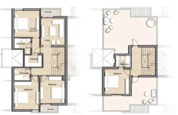 Floor plan of 265 m² Phase 2 townhouse on a 325 m² plot for sale in Keeva