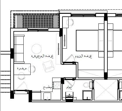 Floor plan of 57 m² studio with a 50 m² roof for sale in Youd