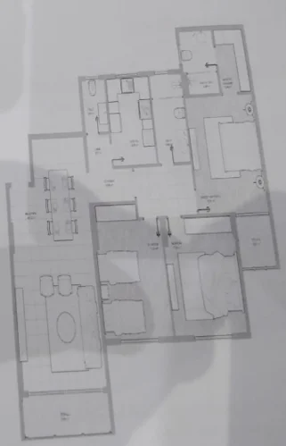 Floor plan of 189 m² first-floor core and shell apartment for sale in 40 Square