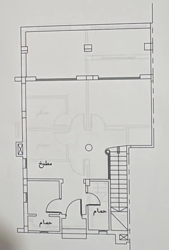 Floor plan of 185 m² duplex with three bathrooms for sale in Amwaj