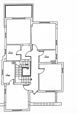 Floor plan of 257 m² villa on a 433 m² plot with nanny and driver rooms for sale in Amwaj