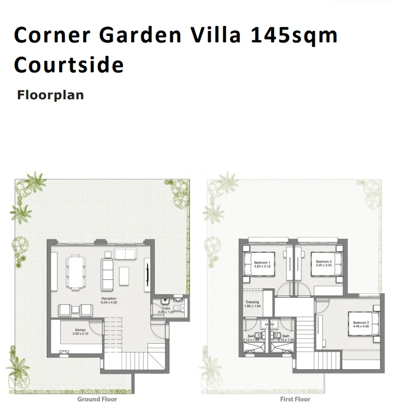 Floor plan of 145 m² Roofscape duplex with a 214 m² garden for sale in At East