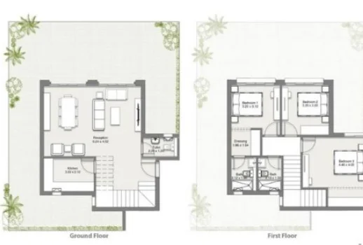 Floor plan of 145 m² phase 15 duplex with a 35 m² garden for sale in At East