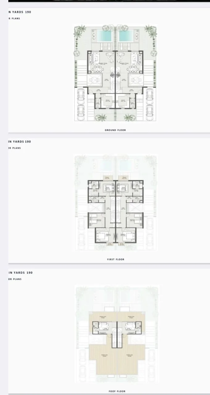 Floor plan of 190 m² four-bedroom twin house on a 263 m² plot for sale in At East