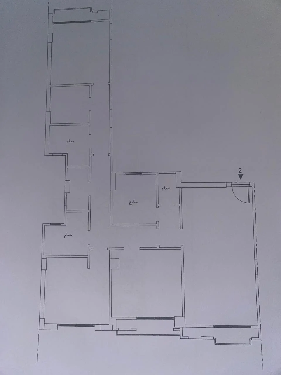 Floor plan of 165 m² second-floor three-bedroom apartment for sale in Green Square