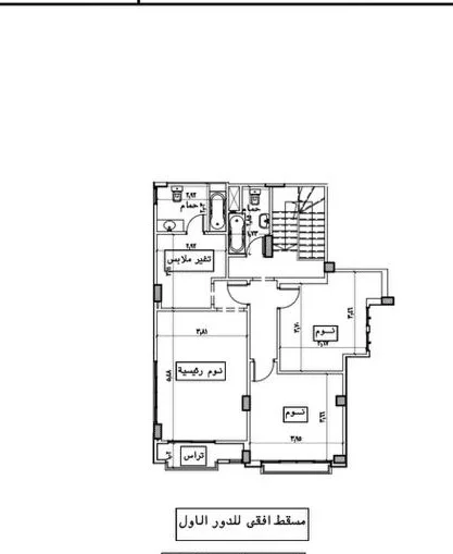 Floor plan of Finished 200 m² duplex with a 150 m² garden and nanny room for sale in Green Square