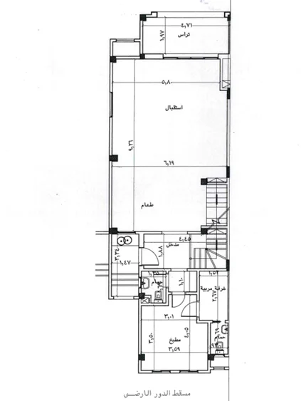 Floor plan of 265 m² townhouse on a 380 m² plot with nanny room for sale in Green Square