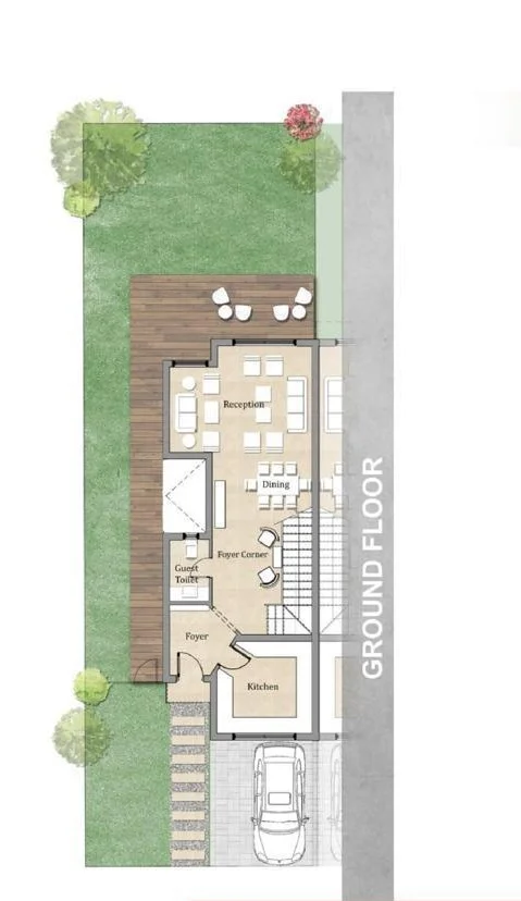 Floor plan of Ready 195 m² townhouse on a 265 m² plot for sale in Keeva