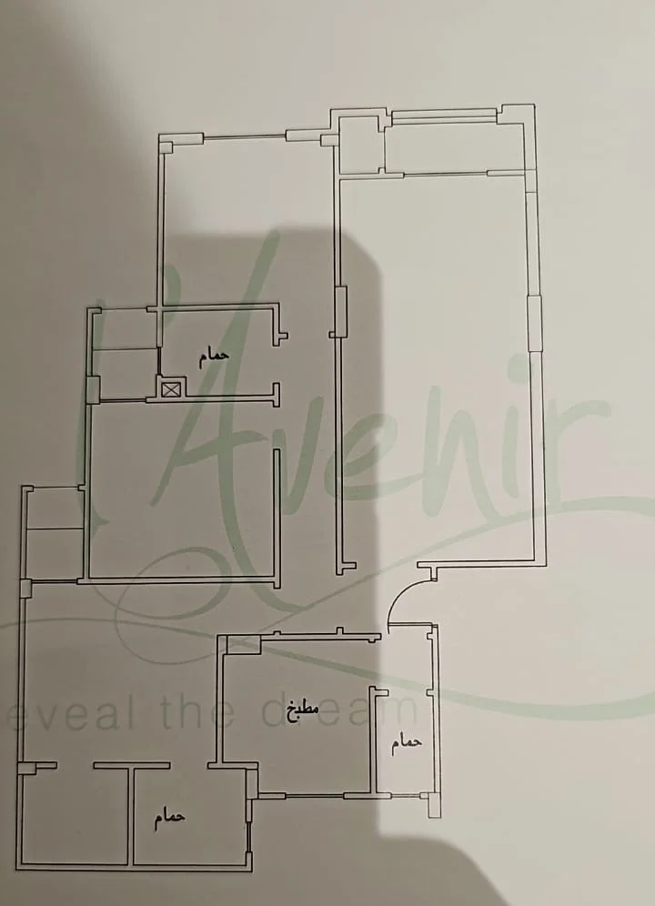 Floor plan of Ground-floor 160 m² apartment with a 73 m² garden for sale in L'Avenir